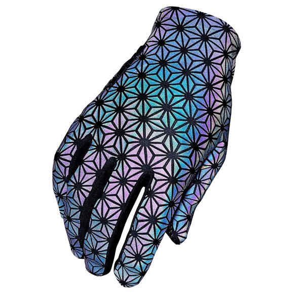 SUPACAZ SupaG Clarino Biking Gloves – Oil Slick Reflective (Long) Large $55 NEW - Picture 1 of 10